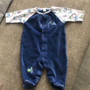 Kissy Kissy Blue Dino Onesie, 0-3M